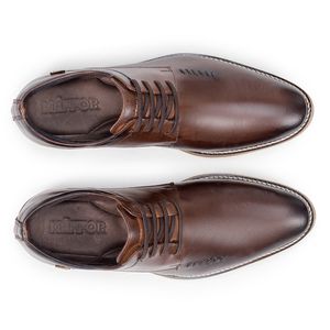 Sapato Social Marrom Masculino de Couro Paris Moderno 