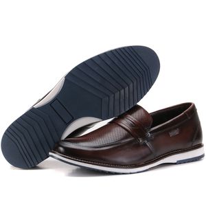 Sapato Oxford Em Couro Calce Fácil Gravata Confortável Play