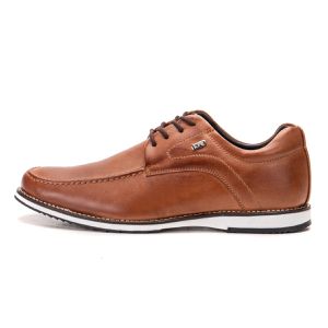 Sapato Oxford De Couro Legítimo Ferrugem Bico Redondo Play