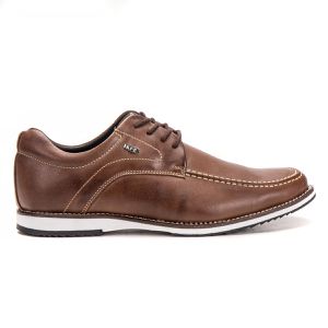 Sapato Oxford De Couro Legítimo Marrom Bico Redondo Play