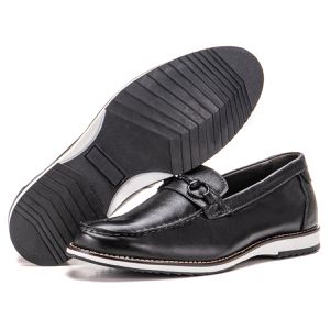 Sapato Oxford De Couro Legítimo Preto Com Gravata Macio Play