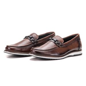 Sapato Oxford De Couro Legítimo Marrom Com Gravata Macio Play