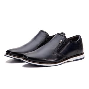 Sapato Oxford Masculino De Couro Marinho Com Zíper Play