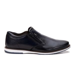 Sapato Oxford Masculino De Couro Marinho Com Zíper Play