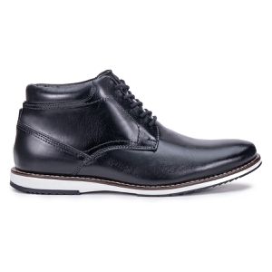 Sapato Oxford Derby De Couro Cano Curto Preto Macio Play