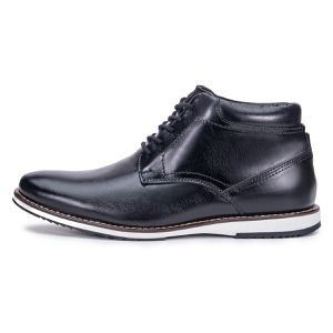 Sapato Oxford Derby De Couro Cano Curto Preto Macio Play