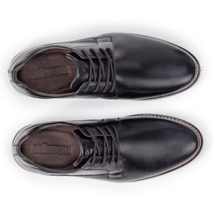 Sapato De Couro Oxford Masculino Preto Calce Fácil Play
