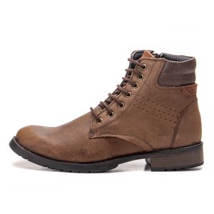 Coturno Masculino De Couro Legítimo Militar Marrom Ranger