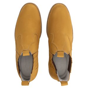 Bota Masculina Couro Legítimo Bico Redondo Amarelo Symental