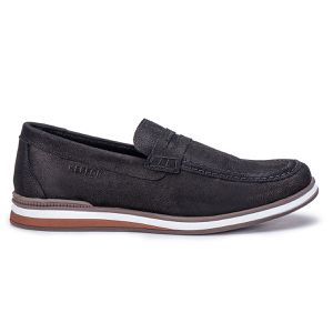Mocassim Masculino De Couro Confortável Preto Trento