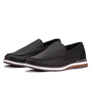 Mocassim Masculino Couro Legítimo Preto Trento