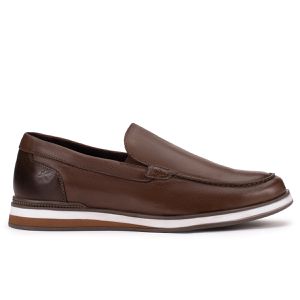 Mocassim Masculino Couro Legítimo Marrom Trento