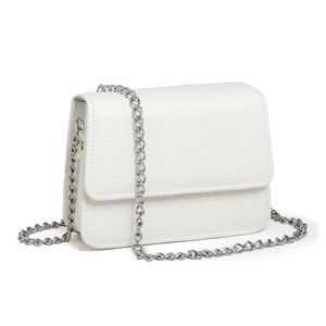 Bolsa Feminina Pequena Croco Branca - Haldrys