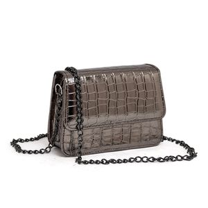 Bolsa Feminina Pequena Croco Grafite - Haldrys