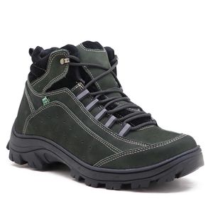 Bota Adventure Couro Legítimo Verde Militar - Haldrys