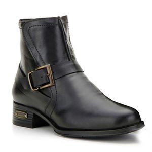 Bota Feminina Montaria Cano Curto Couro Legítimo Preto - Haldrys