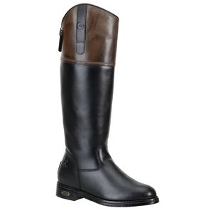 Bota Montaria Couro Legítimo Preto e Pinhão - Haldrys