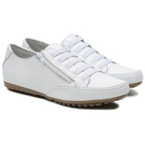 Sapatênis Casual Feminino Couro Legítimo Branco - Haldrys