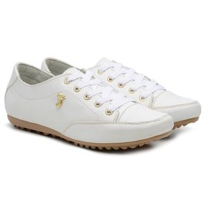 Sapatênis Casual Feminino Sintético Branco - Haldrys