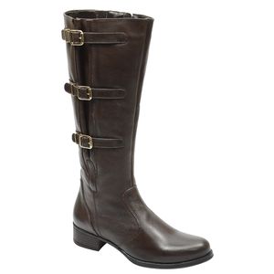 Bota Montaria Feminina Couro Legítimo Café - Haldrys