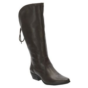 Bota Montaria Feminina Classic Couro Legítimo Café - Haldrys