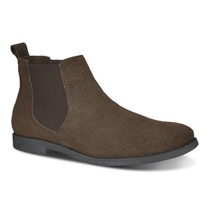 Bota Feminina Casual Chelsea Clássica Couro Legítimo Café - Haldrys