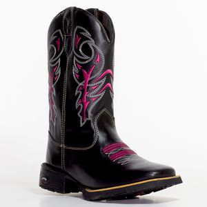 Bota Feminina Texana Cano Alto Preto - Haldrys