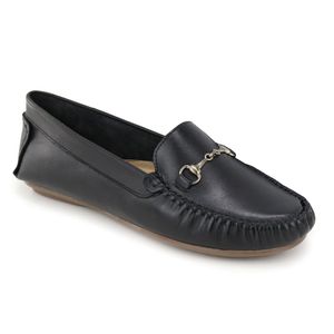 Mocassim Feminino em Couro Legítimo Preto - Haldrys