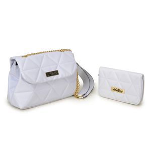 Kit Bolsa Feminina + Carteira Branco - Haldrys