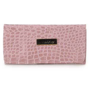 Carteira Feminina Croco Rosa - Haldrys