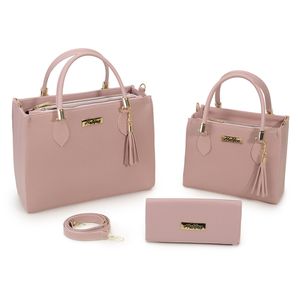 Kit 2 Bolsas Femininas + Carteira Rosa - Haldrys