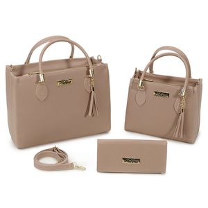 Kit 2 Bolsas Femininas + Carteira Nude - Haldrys