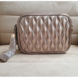 Bolsa Matelassê em Gota Couro Legítimo - Magia Bolsas e Acessórios