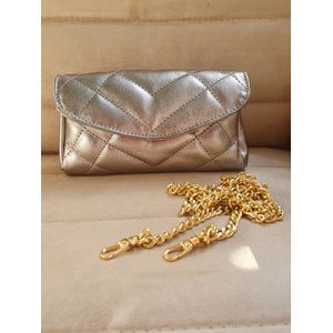 Bolsa Clutch/Pochete/Alça corrente Couro Legitimo - Magia Bolsas e Acessórios