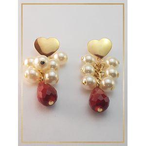 Brinco folheado a Ouro 18k Amor - 2439 - MARINA JOIAS