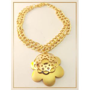 Pulseira folheada a Ouro 18k Flor de Lis - 881 - MARINA JOIAS