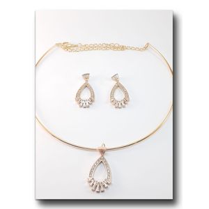 Conjunto folheado à ouro 18k Princesa Zircônia - 1... - MARINA JOIAS