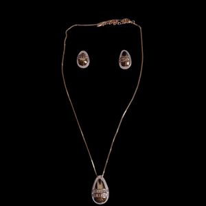 Conjunto de Gargantilha e Par de Brinco Gota Lisa ... - MARINA JOIAS