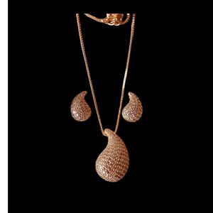 Conjunto de Gargantilha e Par de Brinco Gota com M... - MARINA JOIAS