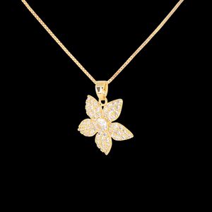 Conjunto de Gargantilha e Par de Brinco Flor de Zi... - EFEITO NATURAL