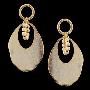 Brinco folheado à ouro 18k Perolas - 1673 - EFEITO NATURAL