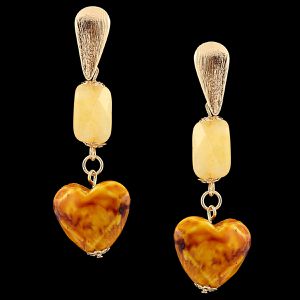 Brinco folheado à Ouro 18k Heart Fire - 2009 - EFEITO NATURAL