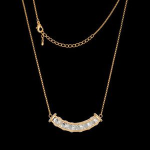 Colar folheado à ouro 18k trilho de zircônias - 21... - EFEITO NATURAL