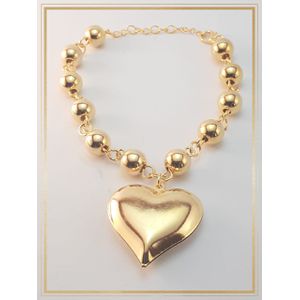 Pulseira Folheada Ouro 18k Acessories Heart - 850 - MARINA JOIAS