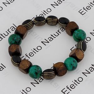 Pulseira Masculina Efeito Natural Hematita Pedra ... - MARINA JOIAS