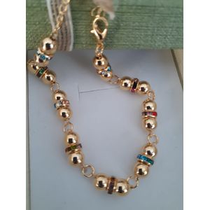 Pulseira folheada a Ouro 18k Coloridinha - 957 - MARINA JOIAS