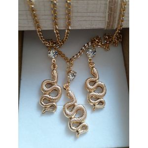 Conjunto folheado à ouro 18k Snake - 175 - MARINA JOIAS