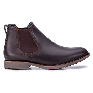 Botina Masculina Confort em Couro - Café - Confort... - Nelson Butina