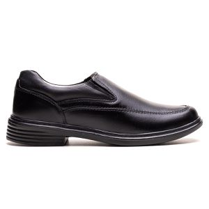 Sapato Masculino Ultra Comfort em Couro Preto - Pé Leve Calçados