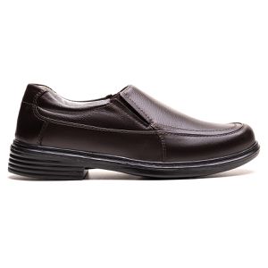Sapato Masculino Ultra Comfort em Couro Café - Pé Leve Calçados